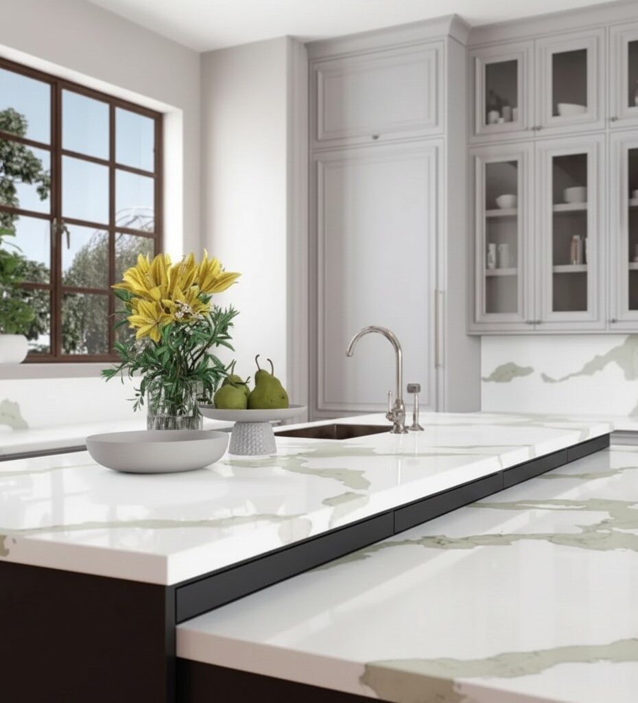 countertop Caesarstone Calacatta e1772122631781 | Dehaan Tile & Floor Covering