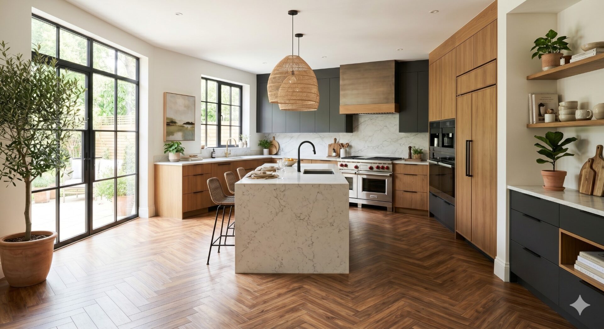 wood tile floor designs by Dehaan flooring